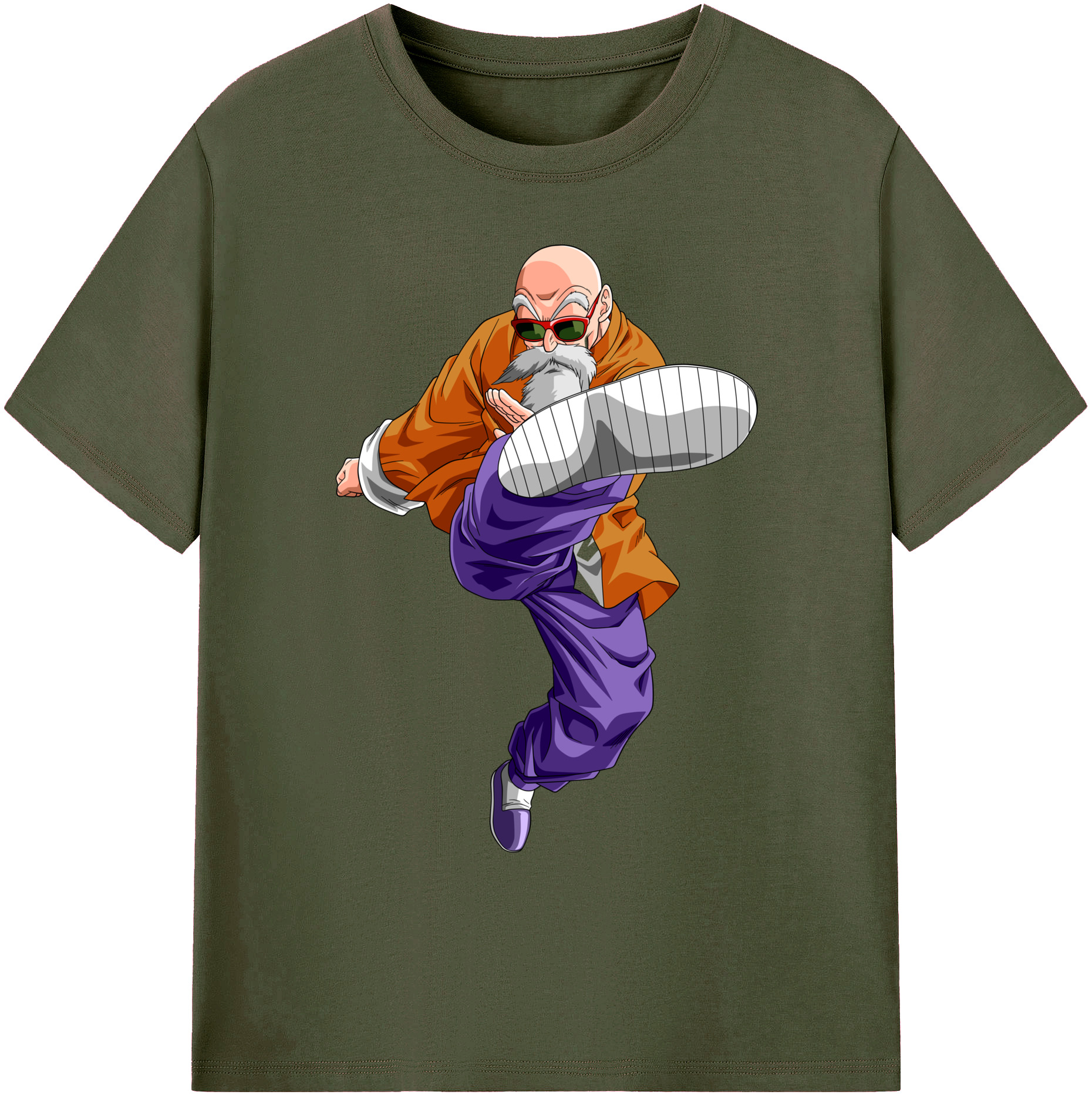 （画像用） ドラゴンボール 亀仙人（かめせんにん） DRAGON BALL Master Roshi Kame Sennin 綿100％ メンズ半袖Tシャツ｜肌触りやわらか＆通気性